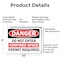 Signmission 7 in H x 10 in W, Aluminum, Rectangle, Do Not Enter Confined Space Permit Required OS-2PACK-DS-A-710-L-19329 - alternate 2